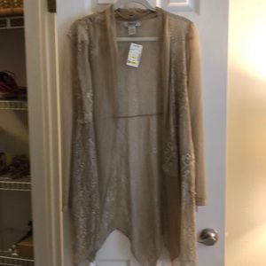 Lace and Nylon Cardigan